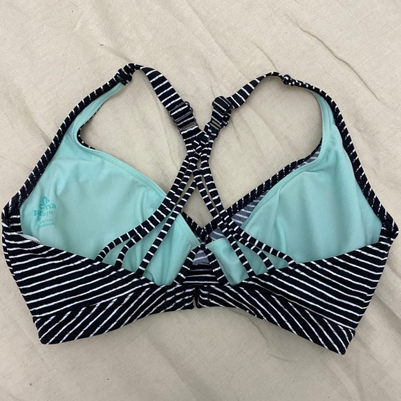 NWOT Prana bikini top - M - 36DD b&w stripes - Picture 3 of 3